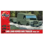 Airfix 1/76 LWB Land Rover (Hard Top) & Trailer - Image 2