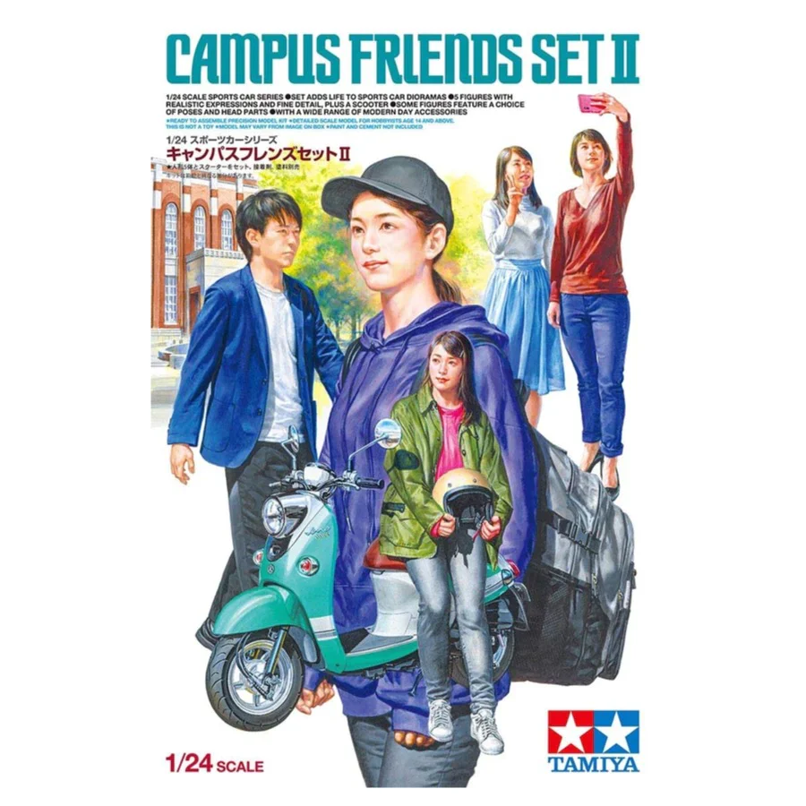 T24356-1 Tamiya 1/24 Campus Friends Set II - Image 1